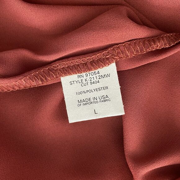 New With Tags Revolve Krisa Smocked Turtleneck Blouse, Rust Size Medium - Picture 8 of 14